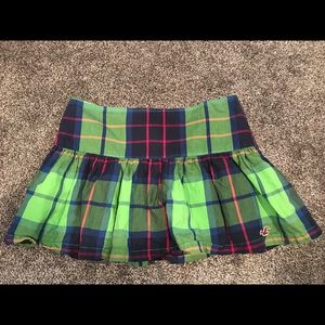 Green plaid Hollister skirt